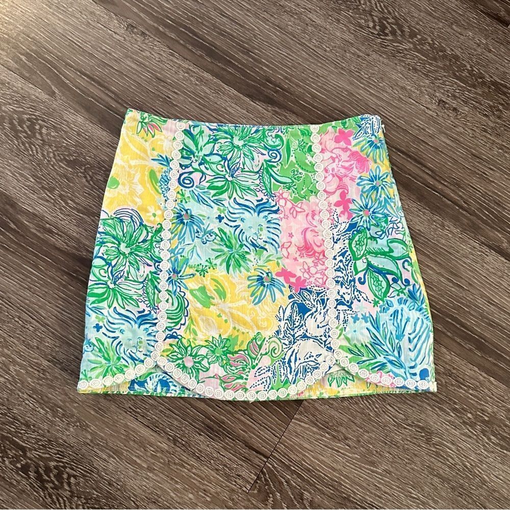 Lilly Pulitzer Patty Skort Short Multi Cheek To Cheek